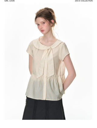 [TAKEANAP] doll lace-up shirt