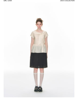 [TAKEANAP] doll lace-up shirt