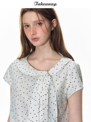 [TAKEANAP] doll lace-up shirt