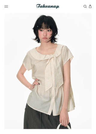 [TAKEANAP] doll lace-up shirt
