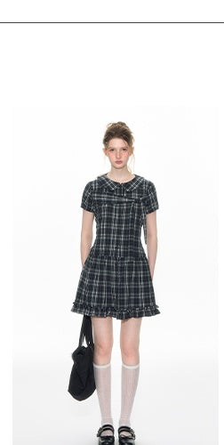 [TAKEANAP] doll plaid dress