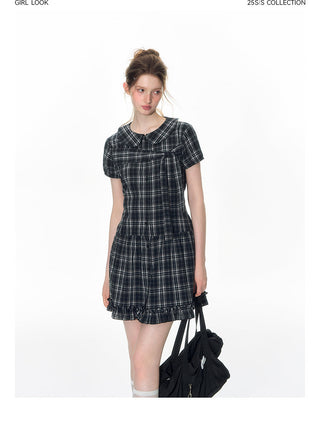 [TAKEANAP] doll plaid dress