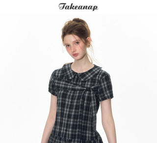 [TAKEANAP] doll plaid dress