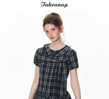 [TAKEANAP] doll plaid dress