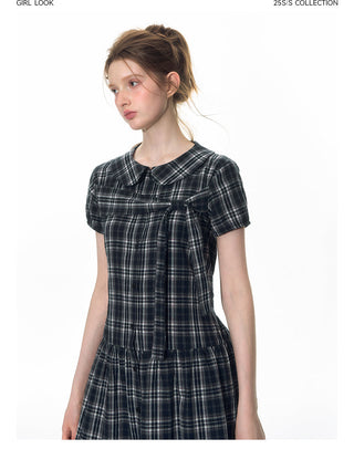 [TAKEANAP] doll plaid dress