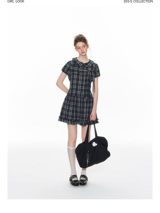[TAKEANAP] doll plaid dress