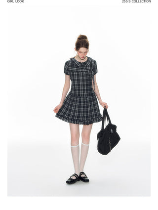 [TAKEANAP] doll plaid dress