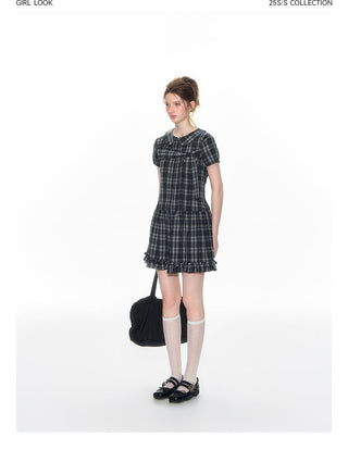 [TAKEANAP] doll plaid dress