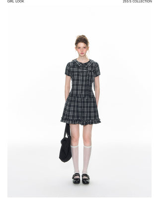 [TAKEANAP] doll plaid dress
