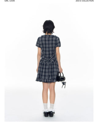 [TAKEANAP] doll plaid dress