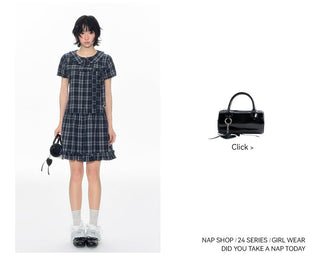 [TAKEANAP] doll plaid dress