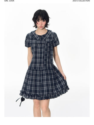 [TAKEANAP] doll plaid dress