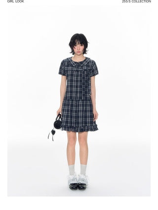 [TAKEANAP] doll plaid dress