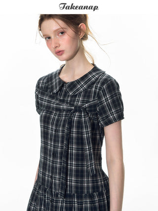 [TAKEANAP] doll plaid dress