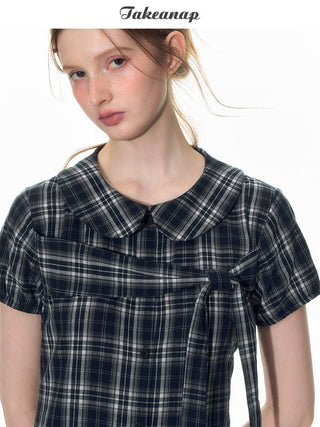 [TAKEANAP] doll plaid dress