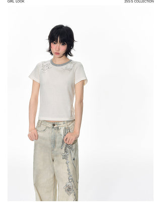 [TAKEANAP] patch printed tee