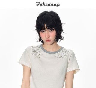[TAKEANAP] patch printed tee