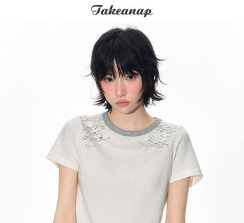 [TAKEANAP] patch printed tee