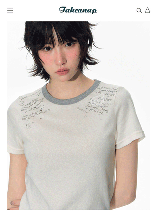 [TAKEANAP] patch printed tee