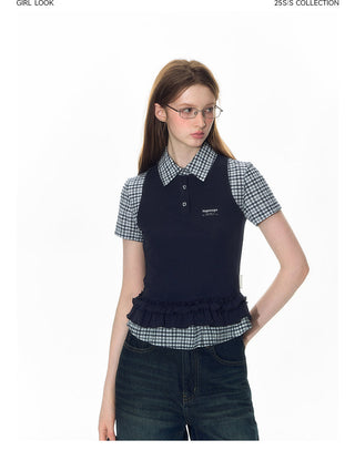 [TAKEANAP] preppy vest set