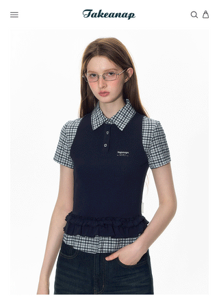 [TAKEANAP] preppy vest set