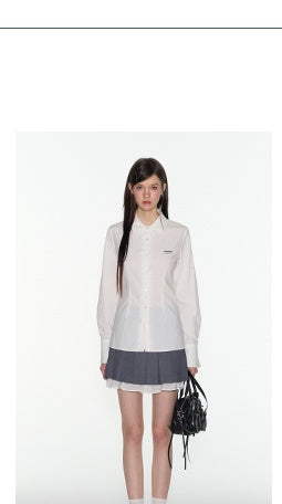 [TAKEANAP] double-layer pleated skirt