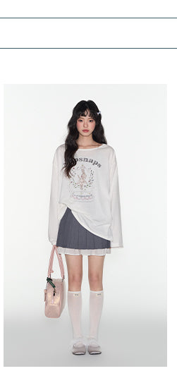 [TAKEANAP] double-layer pleated skirt