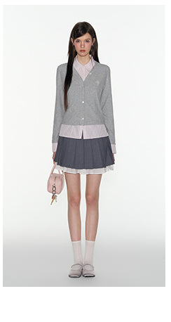 [TAKEANAP] double-layer pleated skirt