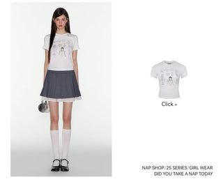 [TAKEANAP] double-layer pleated skirt