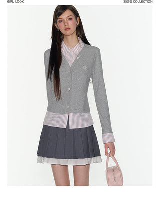 [TAKEANAP] double-layer pleated skirt