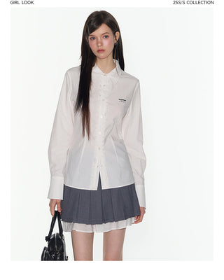 [TAKEANAP] double-layer pleated skirt
