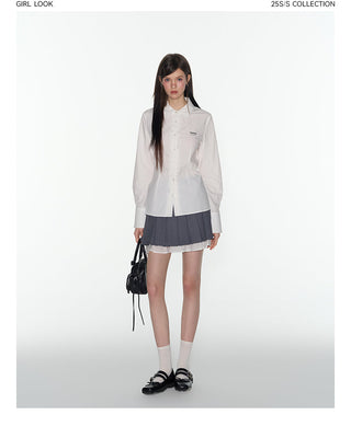 [TAKEANAP] double-layer pleated skirt