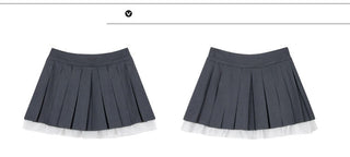 [TAKEANAP] double-layer pleated skirt