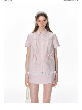[TAKEANAP] plaid lace shorts