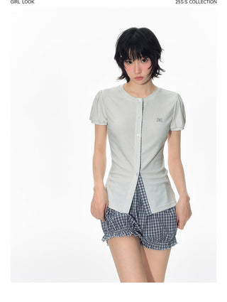 [TAKEANAP] plaid lace shorts