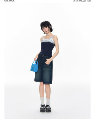 [TAKEANAP] bow denim shorts
