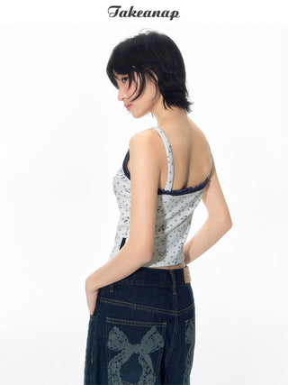 [TAKEANAP] bow denim shorts
