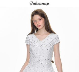 [TAKEANAP] sailor dot skirt