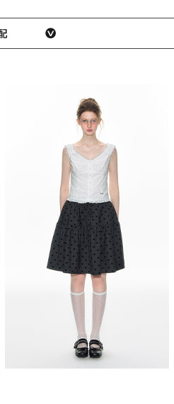 [TAKEANAP] plaid mesh skirt