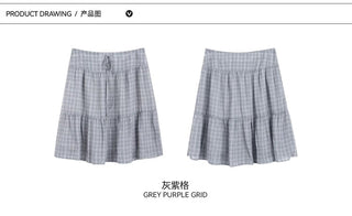 [TAKEANAP] plaid mesh skirt