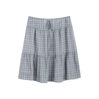 [TAKEANAP] plaid mesh skirt