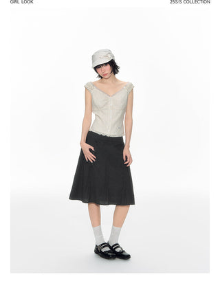 [TAKEANAP] lace plaid set