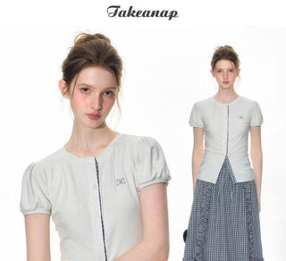 [TAKEANAP] patchwork tee set