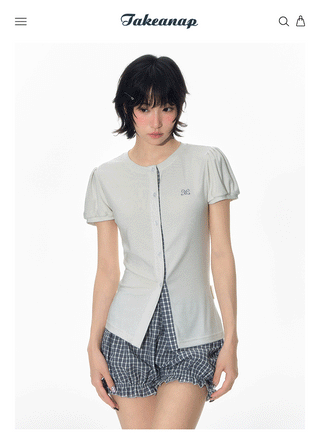 [TAKEANAP] patchwork tee set