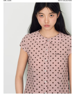 [TAKEANAP] doll dot shirt