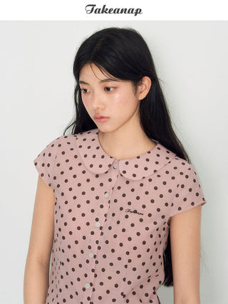 [TAKEANAP] doll dot shirt