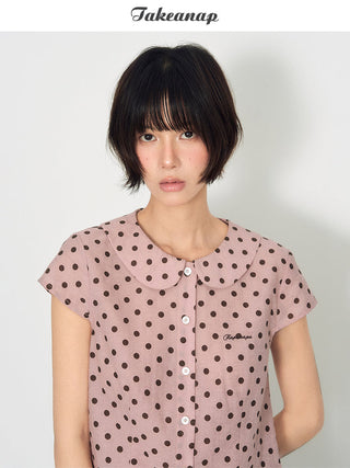 [TAKEANAP] doll dot shirt