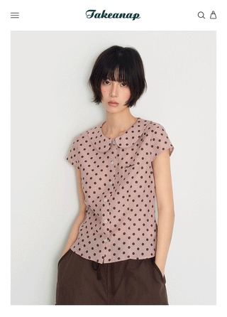 [TAKEANAP] doll dot shirt
