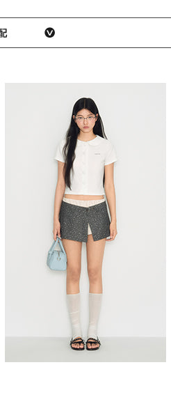 [TAKEANAP] waffle collar tee