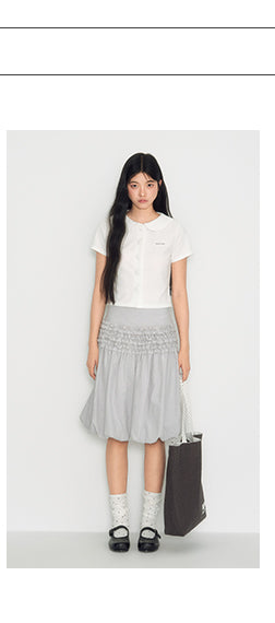 [TAKEANAP] waffle collar tee